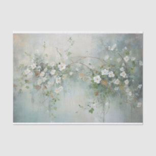 Delicate, Zachte Mooie Elegante Bloemendecoupage Tissuepapier