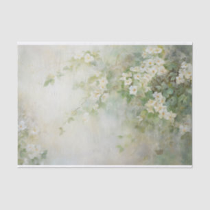 Delicate, Zachte Mooie Elegante Bloemendecoupage Tissuepapier