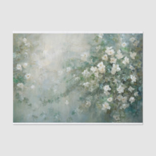Delicate, Zachte Mooie Elegante Bloemendecoupage Tissuepapier