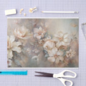 Delicate, Zachte Mooie Elegante Bloemendecoupage Tissuepapier (Craft)