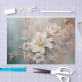 Delicate, Zachte Mooie Elegante Bloemendecoupage Tissuepapier (Craft)