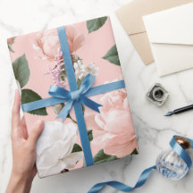Delicate Zachte Roze Roos Witte Bloem Motief