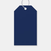 Delicate Zilveren Grijs en Navy Bruiloft Welkom Cadeaulabel (Achterkant)
