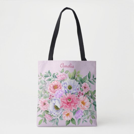 Delicate Zomer Tuin Feest Bloemen Tote Bag (Voorkant)