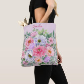 Delicate Zomer Tuin Feest Bloemen Tote Bag (Dichtbij)