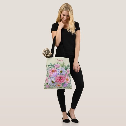 Delicate Zomer Tuin Feest Bloemen Tote Bag (Op model)