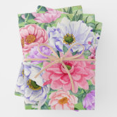 Delicate zomer tuin partij bloemen inpakpapier vel (In situ)