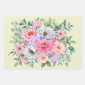 Delicate zomer tuin partij bloemen inpakpapier vel (Voorkant 3)