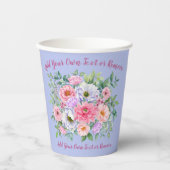 Delicate zomer tuin partij bloemen papieren bekers (Voorkant)