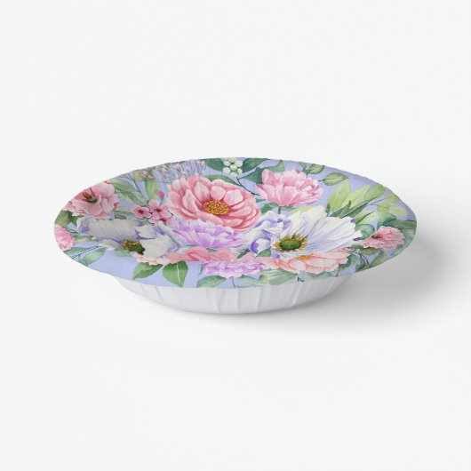 Delicate zomer tuin partij bloemen papieren kommen (Gebogen)