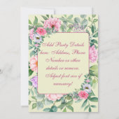 Delicate Zomer Tuin Party Bloemen Decoupage Kaart (Achterkant)