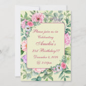 Delicate Zomertuinfeest Bloemen Verjaardag Kaart (Voorkant)