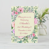 Delicate Zomertuinfeest Bloemen Verjaardag Kaart (Staand voorkant)