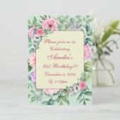 Delicate Zomertuinfeest Bloemen Verjaardag Kaart (Staand voorkant)