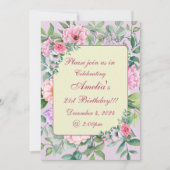 Delicate Zomertuinfeest Bloemen Verjaardag Kaart (Voorkant)