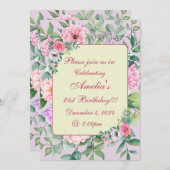 Delicate Zomertuinfeest Bloemen Verjaardag Kaart (Voorkant / Achterkant)