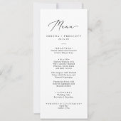 Delicate zwart afdrukbare of afgedrukte bruiloft m kaart (Voorkant)