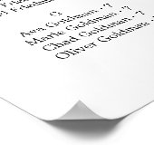 Delicate zwart Onze favoriete mensen zitkaart Poster (Hoek)