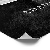 Delicate zwart-wit rouwfoto welkom poster (Hoek)