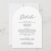 Delicate zwarte kalligrafie boog alles in een brui kaart (Achterkant)