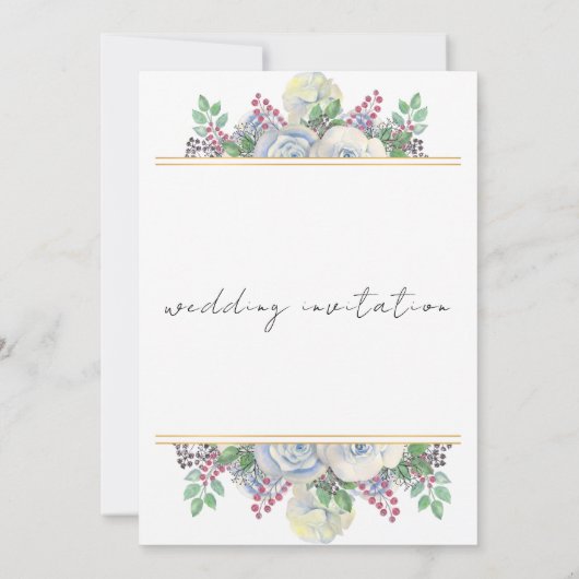 Delicate zwarte kalligrafie in één bruiloft VI Kaart (Achterkant)