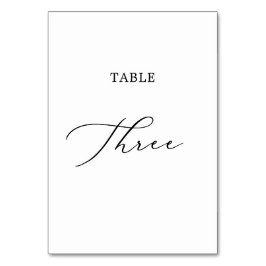 Delicate zwarte kalligrafietabel drie kaart
