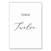 Delicate zwarte kalligrafietabel Twaalf Kaart (Achterkant)