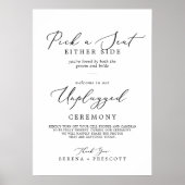 Delicate Zwarte Pick a Seat Uitgeschakeld Ceremoni Poster (Voorkant)