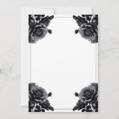 Delicate Zwarte Rozen Shabby Shower Kaart (Achterkant)