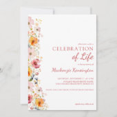 DelicateAquarel Wildbloemen Viering van het leven Kaart (Voorkant)