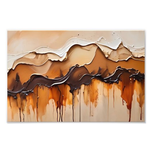 Délices Glacés en Gourmandises Fondantes Foto Afdruk (Voorkant)