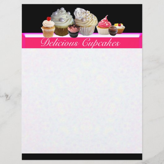 DELICIEUZE CUPCAKES DESERT SHOP, Pink, Fuchsia Whi (Voorkant)