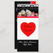 DELICIEUZE CUPCAKES DESERT SHOP, Red Oranje Black (Voorkant / Achterkant)