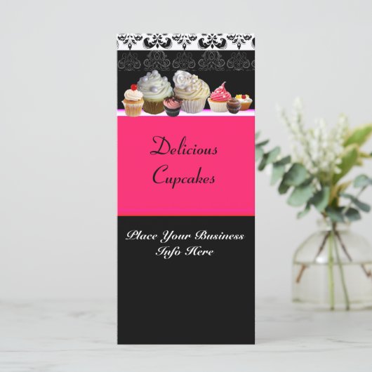 DELICIEUZE CUPCAKES DESERT SHOP, Roze Fuchsia Blac (Staand voorkant)