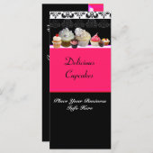 DELICIEUZE CUPCAKES DESERT SHOP, Roze Fuchsia Blac (Voorkant / Achterkant)