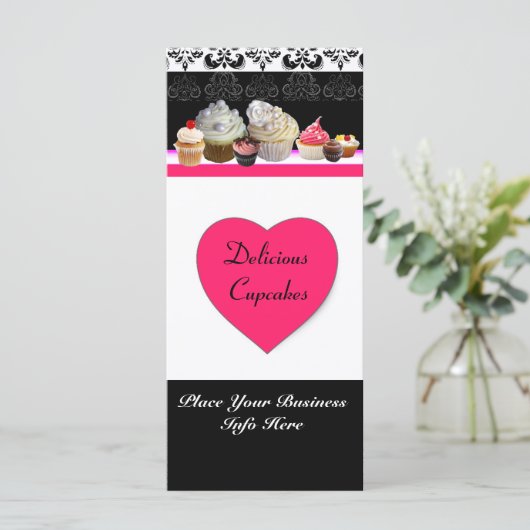 DELICIEUZE CUPCAKES DESERT SHOP, Roze Fuchsia Blac (Staand voorkant)