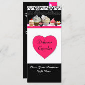 DELICIEUZE CUPCAKES DESERT SHOP, Roze Fuchsia Blac (Voorkant / Achterkant)