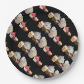 DELICIEUZE CUPCAKES WOESTIJNWINKEL, Roze,Fuchsia W Papieren Bordje (Voorkant)