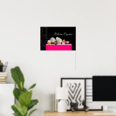 DELICIEUZE CUPCAKES WOESTIJNWINKEL, Roze Paars Vio Poster (Thuiskantoor)