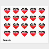 DELICIEUZE KAPITEIN BIRTHDAY PARTIJ, rood roze zwa Hart Sticker (Vel)