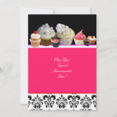 DELICIEUZE KAPITEIN BIRTHDAY PARTIJ, rood roze zwa Kaart (Achterkant)