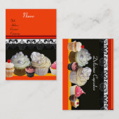 DELICIEUZE KOPEN DESERT SHOP, Oranje geel Visitekaartje (Voorkant / Achterkant)