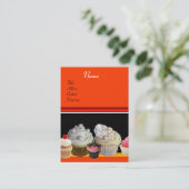 DELICIEUZE KOPEN DESERT SHOP, Oranje geel Visitekaartje (Staand voorkant)