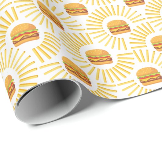 Delicioso hamburguer com batatas fritas cadeaupapier (Rol Hoek)