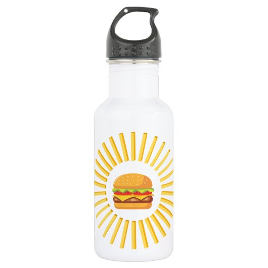 Delicioso hamburguer com batatas fritas waterfles (Voorkant)