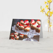 Delicious aardbei Cupcakes Dessert Kaart (Gele Bloem)