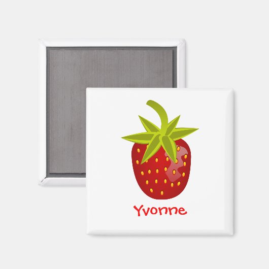 Delicious aardbei magneet (Voorkant / Achterkant)