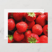 Delicious aardbeien briefkaart (Voorkant / Achterkant)