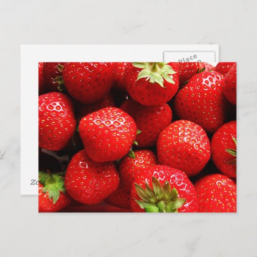 Delicious aardbeien briefkaart (Voorkant / Achterkant)