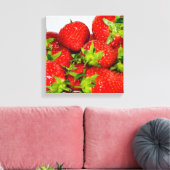 Delicious aardbeien canvas afdruk (Insitu (Woonkamer))